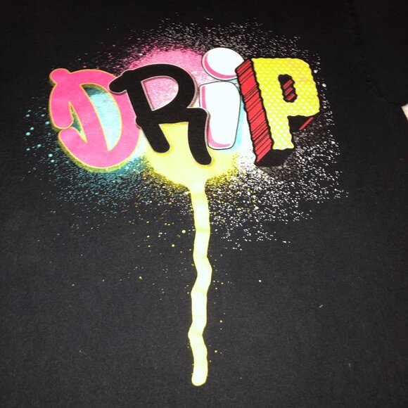 DRIP STREETWEAR SHORT SLEEVE T SHIRT SZ M BLACK VIBES BAILEY APPAREL CO MENS - Picture 2 of 4